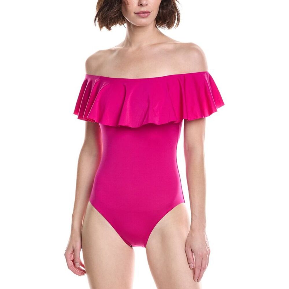 Trina Turk Womens Monaco Plunge One-Piece